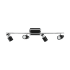 Eglo Davida-2 4 Light 34" Wide Fixed Rail Ceiling Fixture Matte Black / Chrome