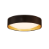 Eglo Orme 20" Wide LED Flush Mount Drum Ceiling Fixture with Shade Black / Gold