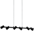 Eglo Gatuela 6 Light 46" Wide Linear Pendant Black