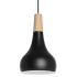 Eglo Sabinar Single Light 7" Wide Mini Pendant Structured Black / Shiny White