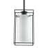 Eglo Loncino 1 - 6" Wide Single Light Mini Pendant with Dual Cylinder Shade Structured Black