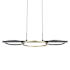 Eglo Boyal 81" Wide LED Linear Pendant Structured Black / Gold