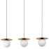 Eglo Arenales 3 Light 40" Wide Commercial Linear Pendant Brushed Brass