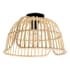Eglo Glyneath 15" Wide Flush Mount Ceiling Fixture Structured Black / Natural