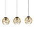 Eglo Venezuela 3 Light 9" Wide Multi Light Pendant Black / Gold
