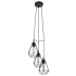 Eglo Tarbes 12" Wide 3 Light Cage Style Multi Light Pendant Matte Black