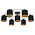Eglo Staiti 7 Light 33" Wide Semi-Flush Ceiling Fixture Black