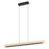 Eglo Camacho 44" Wide LED Wood Linear Pendant Black / Natural