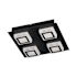 Eglo Masiano 1 11" Wide LED Flush Mount Square Ceiling Fixture Black