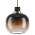 Eglo Oilella 8" Wide Commercial Mini Pendant Structured Black / Vaporized Amber