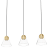 Eglo Cerasella 3 Light 35" Wide Commercial Linear Pendant Brushed Brass