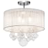 Elan Imbuia 3 Light 16" Wide Semi-Flush Drum Ceiling Fixture Chrome