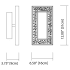 Elan-Crushed Ice Rectangle Sconce - Cool White-Line Drawing