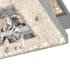 Elan-Crushed Ice Square Flushmount - Cool White-Close Up