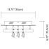 Elan-Crushed Ice Square Flushmount - Cool White-Line Drawing
