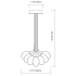 Elan-Menicus Large Pendant Cluster - Short-Line Drawing