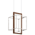 Elan Viho 10" LED Pendant Polished Nickel / Faux Wood
