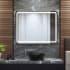 Electric Mirror Aria 48" W x 36" H Rectangular Frameless Bathroom Wall Mirror with Light N/A