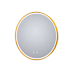 Electric Mirror Brilliance 30" Diameter Circular Framed Bathroom Wall Mirror with Light Brushed Brass