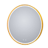 Electric Mirror Brilliance 36" Diameter Circular Framed Bathroom Wall Mirror with Light Brushed Brass