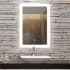 Electric Mirror Eyla with Keen 24" W x 36" H Rectangular Frameless Bathroom Wall Mirror with Light N/A
