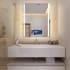 Electric Mirror Fusion with 21" TV 36" W x 42" H Rectangular Frameless Bathroom Wall Mirror with Light N/A
