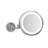 Electric Mirror Blush 9" Diameter Circular Framed Bathroom Wall Mirror with Light Brushed Stainless