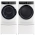 Electrolux 27 Inch Wide 4.5 Cu. Ft. Front Load Washer and 27 Inch Wide 8 Cu. Ft. Electric Dryer Laundry Pair with Pedestal and Perfect Steam Option White