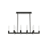 Elegant Lighting Noemi 48" Wide LED Crystal Linear Pendant Black