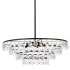 Elegant Lighting Ella 6 Light 28" Wide Crystal Waterfall Chandelier with Clear Crystal Accents Black