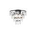 Elegant Lighting Ella 3 Light 12" Wide Semi-Flush Waterfall Ceiling Fixture with Clear Crystal Accents Black