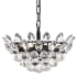 Elegant Lighting Emilia 3 Light 14" Wide Crystal Pendant with Clear Crystal Accents Black