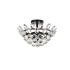 Elegant Lighting Emilia 3 Light 14" Wide Semi-Flush Bowl Ceiling Fixture with Clear Crystal Accents Black