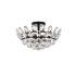 Elegant Lighting Emilia 3 Light 16" Wide Semi-Flush Bowl Ceiling Fixture with Clear Crystal Accents Black
