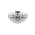 Elegant Lighting Emilia 5 Light 18" Wide Semi-Flush Bowl Ceiling Fixture with Clear Crystal Accents Black