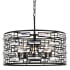 Elegant Lighting Kennedy 5 Light 24" Wide Crystal Drum Chandelier with Clear Crystal Accents Black