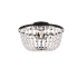 Elegant Lighting Cora 3 Light 13" Wide Semi-Flush Bowl Ceiling Fixture with Clear Crystal Accents Black