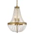 Elegant Lighting Valeria 5 Light 14" Wide Crystal Empire Chandelier with Clear Crystal Accents Brass