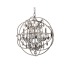 Elegant Lighting Geneva 5 Light 20" Wide Crystal Pendant with Silver Shade Royal Cut Crystals Polished Nickel