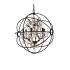 Elegant Lighting Geneva 6 Light 25" Wide Crystal Chandelier with Golden Teak Royal Cut Crystals Dark Bronze