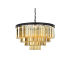 Elegant Lighting Sydney 17 Light 32" Wide Crystal Chandelier with Golden Teak Royal Cut Crystals Matte Black