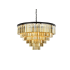 Elegant Lighting Sydney 33 Light 44" Wide Crystal Chandelier with Golden Teak Royal Cut Crystals Matte Black