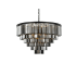 Elegant Lighting Sydney 33 Light 44" Wide Crystal Chandelier with Silver Shade Royal Cut Crystals Matte Black
