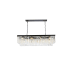 Elegant Lighting Sydney 12 Light 50" Wide Crystal Linear Chandelier with Clear Royal Cut Crystals Matte Black