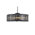 Elegant Lighting Chelsea 10 Light 44" Wide Crystal Drum Chandelier with Silver Shade Royal Cut Crystals Matte Black