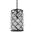 Elegant Lighting Madison 8" Wide Crystal Mini Pendant with Clear Royal Cut Crystals Matte Black