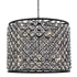 Elegant Lighting Madison 12 Light 36" Wide Crystal Drum Chandelier with Silver Shade Royal Cut Crystals Matte Black