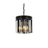 Elegant Lighting Sydney 3 Light 12" Wide Crystal Pendant with Silver Shade Royal Cut Crystals Matte Black