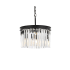 Elegant Lighting Sydney 3 Light 16" Wide Crystal Pendant with Clear Royal Cut Crystals Matte Black