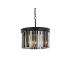 Elegant Lighting Sydney 3 Light 16" Wide Crystal Pendant with Silver Shade Royal Cut Crystals Matte Black